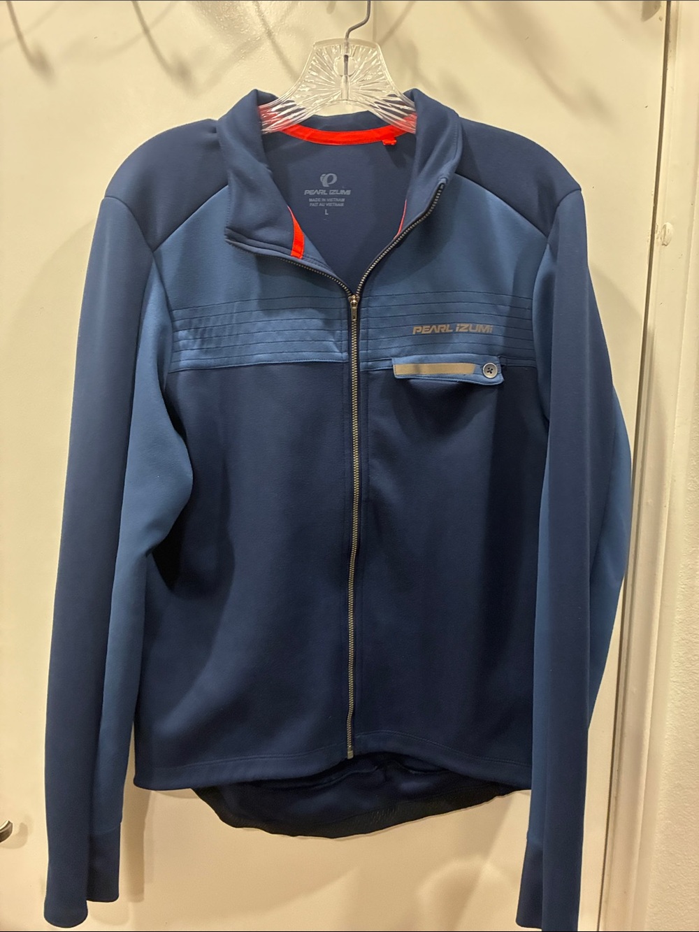 Pearl Izumi Navy and Mid-Blue Full-Zip Performance Jacket